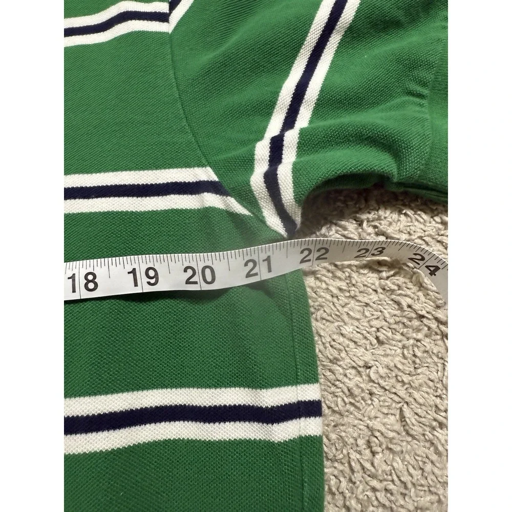 Polo Ralph Lauren Shirt Men Large Striped Short Sleeve Golf Green ‎ Outdoors L